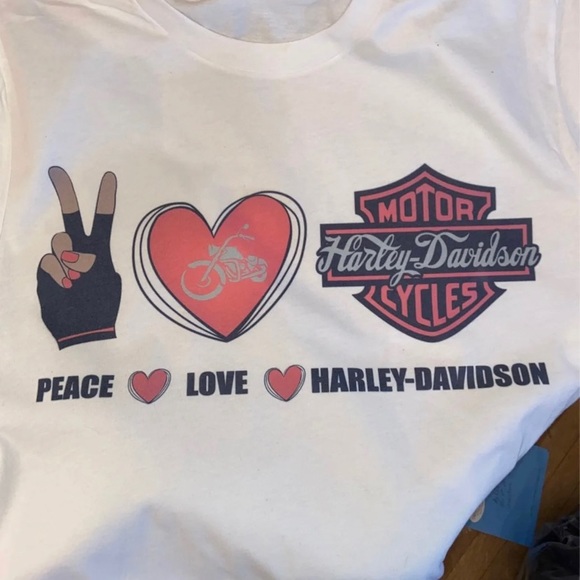 - Peace Love Harley Davidson T-Shirts - Picture 2 of 3